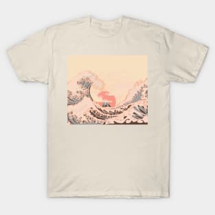 The great wave off kanagawa at sunrise T-Shirt